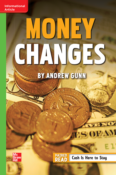 Reading Wonders Leveled Reader Money Changes: Beyond Unit 1 Week 5 Grade 6