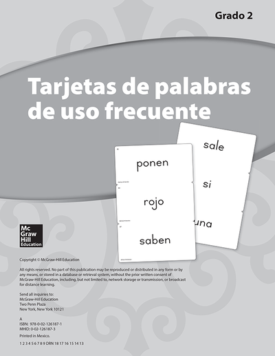 Lectura Maravillas, Grade 2, High-Frequency Word Cards
