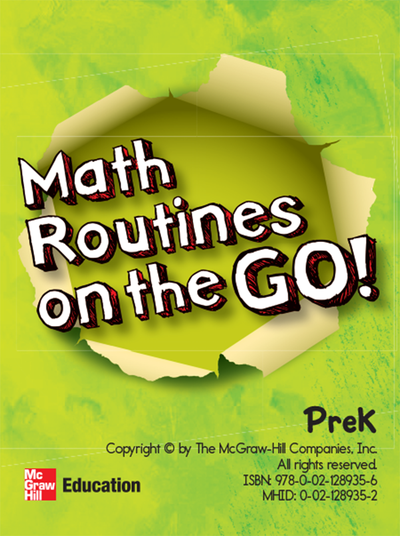 McGraw-Hill My Math, Grade PK, Math Routines on the Go