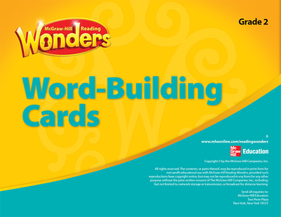 Reading Wonderworks Word-Building Cards (Small) Grade 2