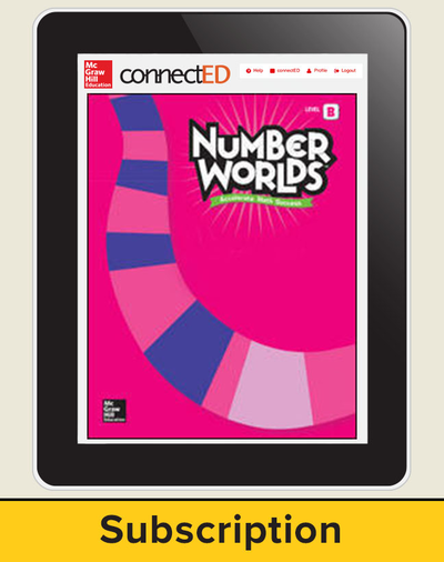Number Worlds Level B, Student License, 1-year subscription, 5 students