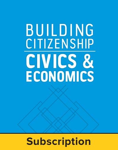 Building Citizenship: Civics and Economics, Teacher Suite, 1-year subscription