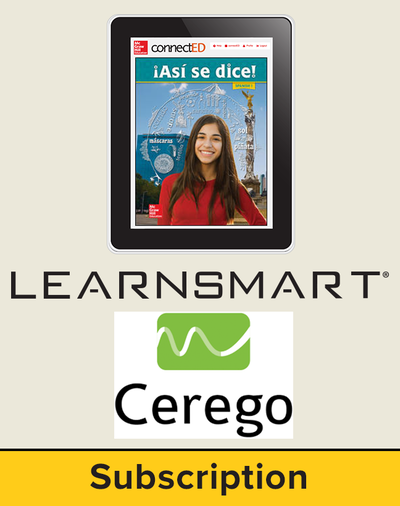 Asi se dice Level 1, Student Learning Center with SmartBook and Cerego Bundle, 1-year subscription