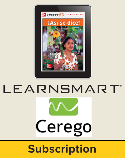 Asi se dice Level 1A, Student Learning Center with SmartBook and Cerego Bundle, 6-year subscription