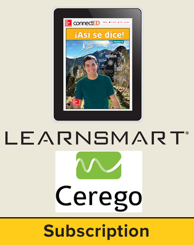 Asi se dice Level 1B, Student Learning Center with SmartBook and Cerego Bundle, 6-year subscription
