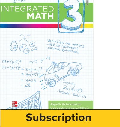 Integrated Math, Course 3, Online Student Edition, 1-year Subscription