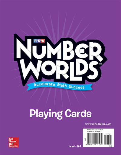 Number Worlds Levels G-J Playing Cards
