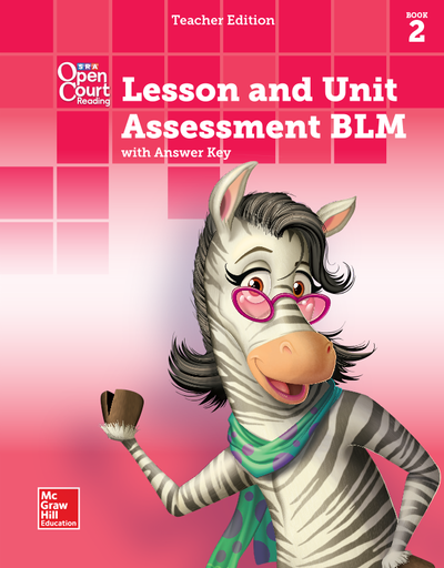 Open Court Reading, Grade K, Lesson and Unit Assessment BLMs with Answer Key, Book 2