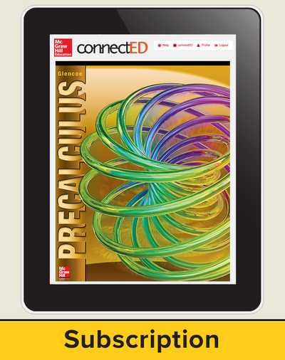 Precalculus eStudent Edition online, 7-year subscription