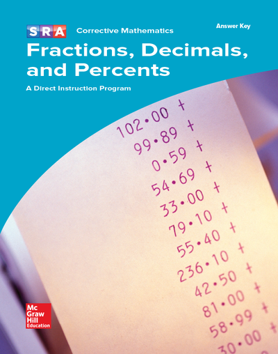 Corrective Mathematics Fractions, Decimals, and Percents, Additional Answer Key