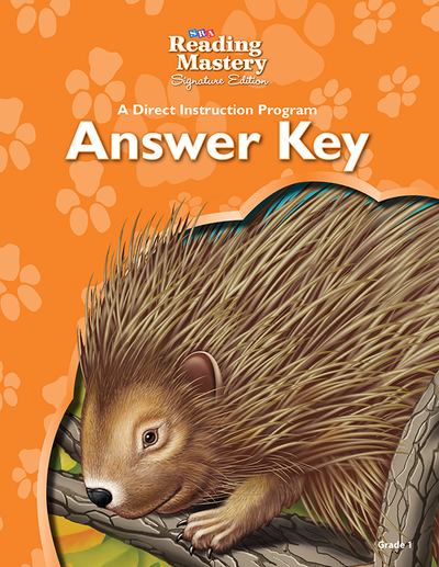 Reading Mastery Reading/Literature Strand Grade 1, Answer Key