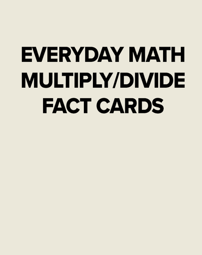 EM MULTIPLY/DIVIDE FACT CARDS