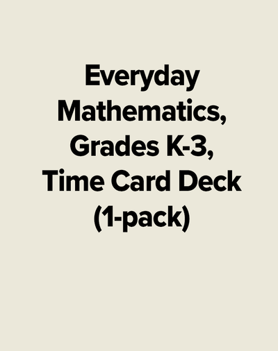 Everyday Mathematics, Grades K-3, Time Card Deck (1-pack)