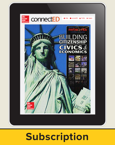 Building Citizenship: Civics and Economics, Student Learning Center, 1-Year Subscription