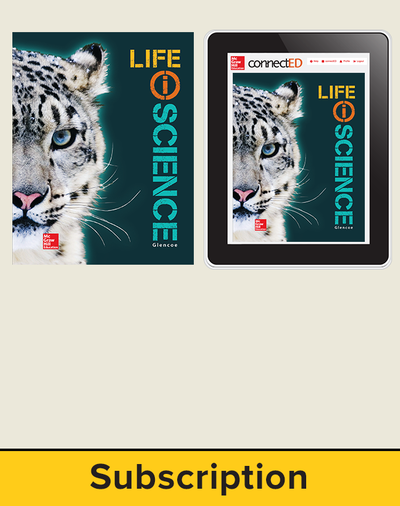 Glencoe Life iScience, Grade 7, Digital & Print Student Bundle, 1-year subscription