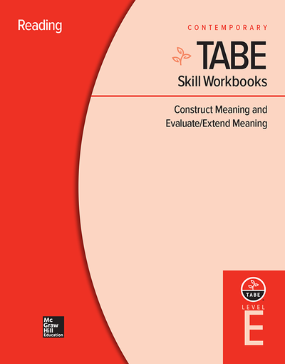 TABE Skill Workbooks Level E: Construct Meaning and Evaluate/Extend Meaning (10 copies)