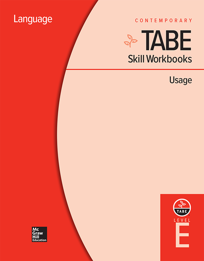 TABE Skill Workbooks Level E: Usage (10 copies)