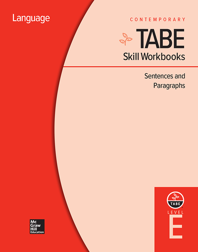 TABE Skill Workbooks Level E: Sentences and Paragraphs (10 copies)