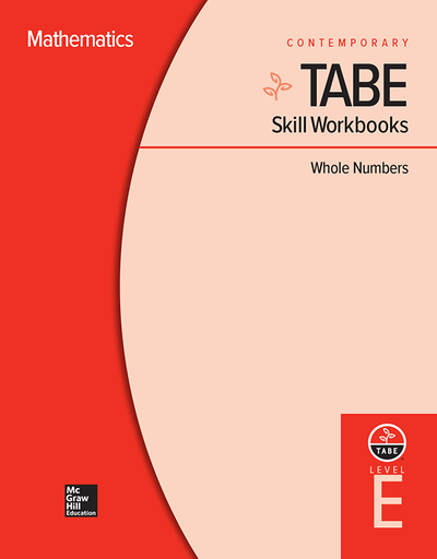 TABE Skill Workbooks Level E: Whole Numbers (10 copies)