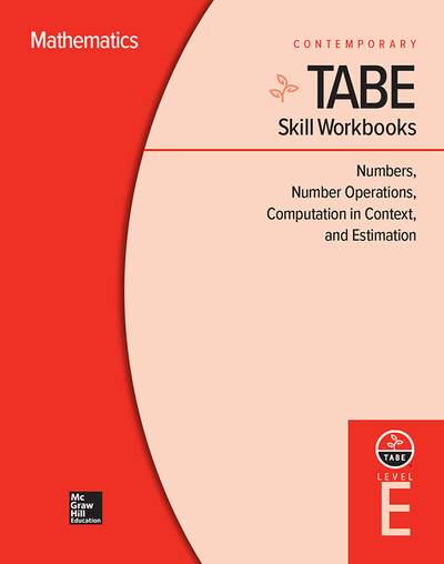 TABE Skill Workbooks Level E: Numbers, Number Operations, Computation in Context, and Estimation (10 copies)