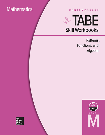TABE Skill Workbooks Level M: Patterns, Functions, Algebra - 10 Pack