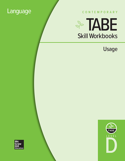 TABE Skill Workbooks Level D: Usage - 10 Pack