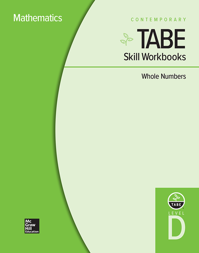 TABE Skill Workbooks Level D: Whole Numbers - 10 Pack