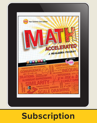 Glencoe Math Accelerated, eStudentEdition Online, 1-Year Subscription