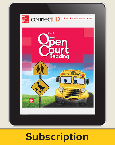 Open Court Reading Grade K Student License, 3-year subscription