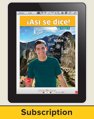 Asi se dice! Level 1B, Student Learning Center, 1-year Subscription