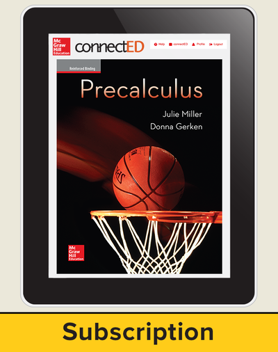 Miller, Precalculus, 2017, 1e, ConnectED eBook, 6-year subscription