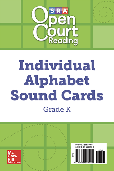 Open Court Reading Grade K Individual Alphabet Sound Cards