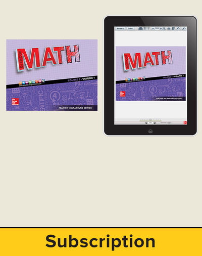Glencoe Math 2016, Course 3 Complete Teacher Bundle, 6-year subscription