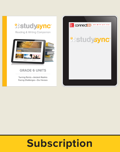 StudySync ELA Grade 6, Student/Reading & Writing Companion Bundle, 6 year