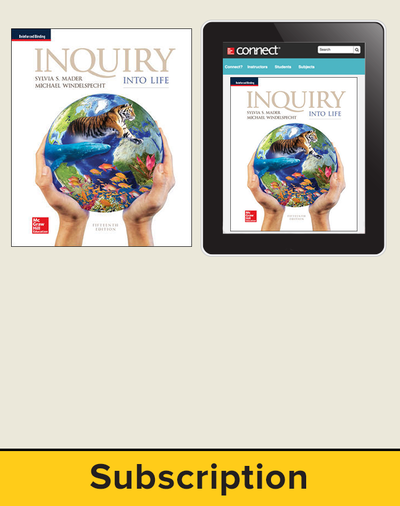 Mader, Inquiry Into Life, 2017, 15e, Standard Student Bundle, 1-year subscription