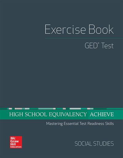 High School Equivalency Achieve, GED Exercise Book Social Studies