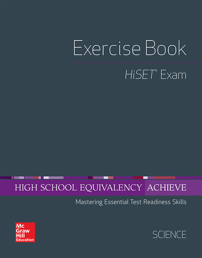 High School Equivalency Achieve, HiSET Exercise Book Science