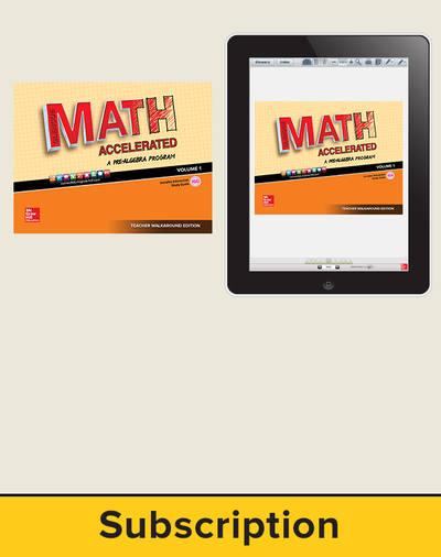 Glencoe Math Accelerated 2017, Complete Teacher Bundle, 1-year subscription