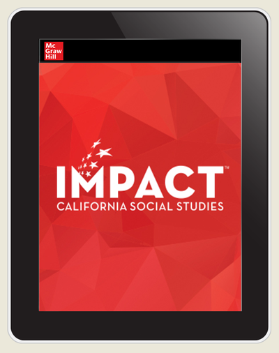 IMPACT: California, Grade 8, Online Teacher Center, 8 Year Subscription, United States History & Geography, Growth & Conflict