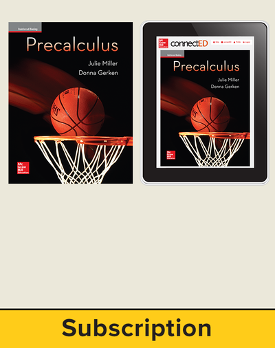 Miller, Precalculus, 2017, 1e, Student Bundle (Student Edition with ConnectED eBook), 1-year subscription