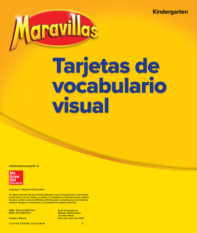 Maravillas Grade K Visual Vocabulary Cards