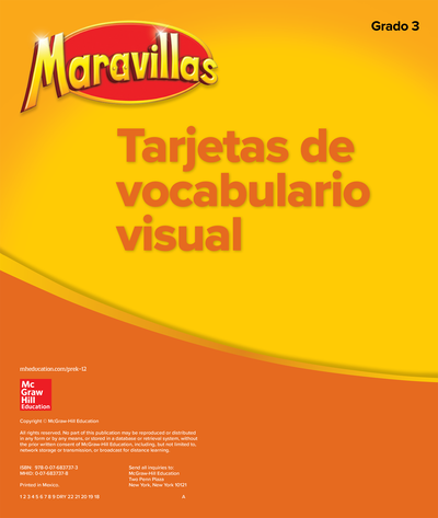 Maravillas Grade 3 Visual Vocabulary Cards
