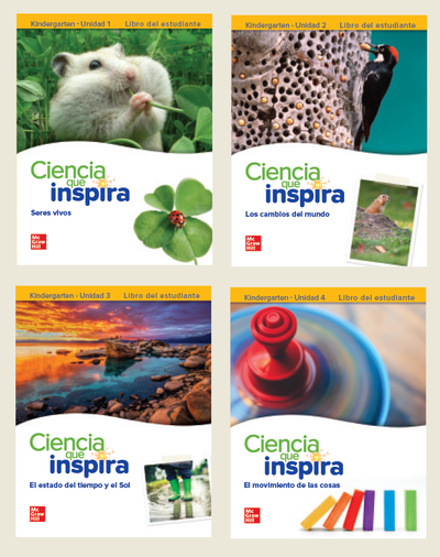 Inspire Science Grade K, Print Spanish Student Edition Bundle (Units 1-4)