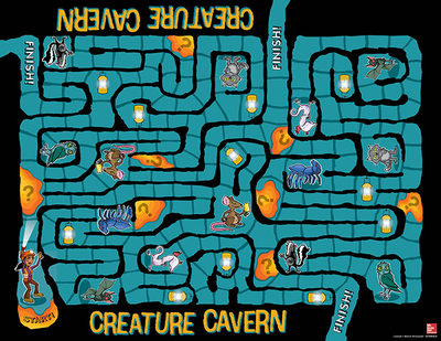 Arrive Math Game Board, Creature Cavern