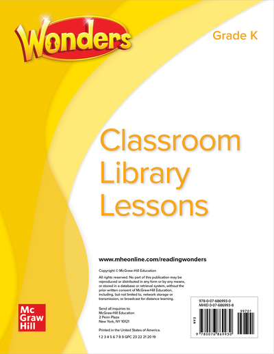 Reading Wonders Grade K Classroom Library Lessons 