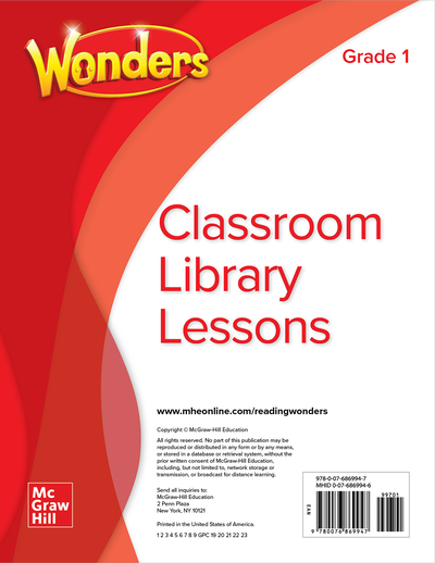 Reading Wonders Grade 1 Classroom Library Lessons