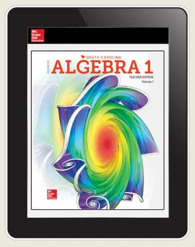 Glencoe Algebra 1, South Carolina eStudent Edition, 1-year subscription