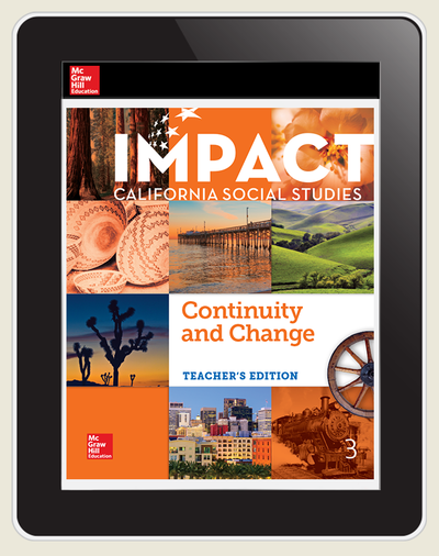 IMPACT: California, Grade 3, Online Student Center, 2-year subscription, Continuity and Change