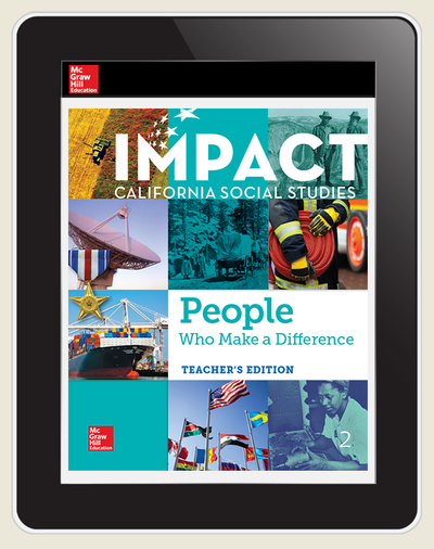 IMPACT: California, Grade 2, Online Student Center, 3-year subscription, People Who Make a Difference