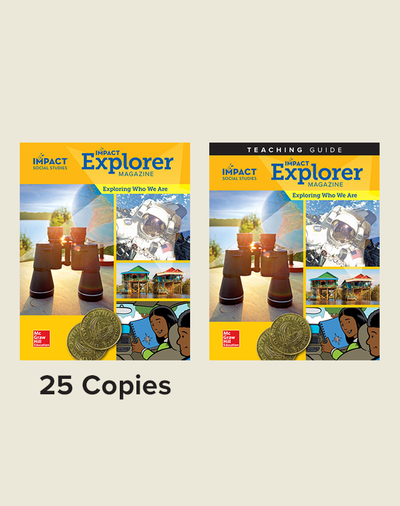 IMPACT Social Studies, Exploring Who We Are, Grade 2, Explorer Magazine Class Set (25) with Teaching Guide